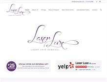 Tablet Screenshot of laserluxellc.com